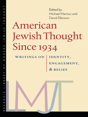 cover image of American Jewish Thought Since 1934
